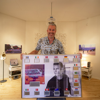 Holger Lagerfeldt with 24 x Platinum + 3 x Gold Award for Martin Jensen - Solo Dance